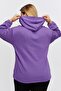 Plus Size Hoodie Slit Comfort Comfortable Soft Sweat-Purple - 2