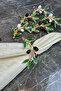 6-Piece Gold Napkin Ring Black White Olive Napkin Ring - 2