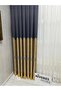 Nivemeshome Gönen Anthracite-gold671539 1/3 Close Pleated Background Curtain Apm - 4