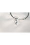 STAINLESS STEEL CHARM WITH TEDDY BEAR PACIFIER AND HEART SHAPE