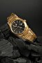 Vortex Gold Black Steel Wrist Watch