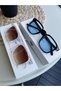 Double Set Vintage Transparent Brown-Blue Black Sunglasses Women's Sunglasses Men's Sunglasses - 5