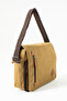 GK61 CANVAS MAILMAN BAG MULTI-Compartment UNIVERSITY SHOULDER BAG MACBOOK TABLET BAG BEIGE - 2