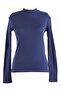 724102 _Women's Long Sleeve Turtleneck Camisole T-Shirt Navy Blue Top