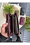 Genuine Leather Wallet Claret Red 100% Genuine Leather 16 Card Compartment Lock System Snap Fastener Zipper Portfolio Soul - 4