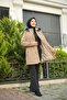 Beige Sheepskin and Waterproof Winter Coat & Coat - 7