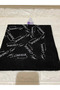Black Atatürk Signed Cotton Fabric Scarf - 23 April, 29 October, 30 August, 19 May - 2