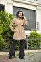 Beige Sheepskin and Waterproof Winter Coat & Coat