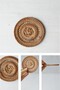 Set of 6 Handmade Natural Rattan Coasters Stylish and Durable Design Bohemian Nordic Style (10cm) - 2