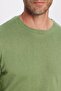 Men's Slim Fit Crew Neck Green Knitwear Sweater - 3