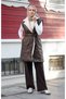 Women's Fur Detailed Quilted Vest - 7
