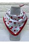 Women's Cherry Pattern Scarf Burgundy White Red Color - Teacher's Day Gift - Gift