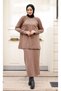 Women's Mercerized Pleated Skirt Double Knitwear Suit - 7