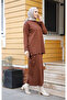 Women's Mercerized Button Detailed Skirted Double Knitwear Suit - 2