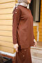 Women's Mercerized Button Detailed Skirted Double Knitwear Suit - 6