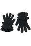 Women's Winter Black Ankle-Length Ruffled Wool Knitted Gloves
