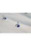 Blue Clover Patterned Stainless Steel Charm - 4