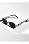 NADİA SILVER BLACK UV-400 PROTECTED GLASS UNISEX SUNGLASSES