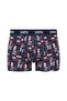 Men's Navy Blue-Sax-Printed 3-Piece Boxers 80509 - 5
