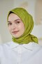 نمط المونوغرام وشاح الجاكار التفاح الأخضر - 3