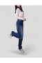 Baggy Jeans with Buckle Detail, Dark Blue, Tint Chemical, Super High Waist, Without Lycra - 3