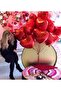 Flying Heart Balloon with Foil Heart 5 Pieces 45 Cm Red Romantic Wedding Proposal - 5