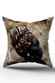 Decorative Throw Pillow Cover with African Woman Model and Butterflies Pattern (Ultra Quality Velvet Fabric) - 4