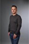 Men's Crew Neck Basic Cotton Knitwear Sweater - 2