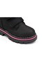 (Arzen) Thermo Non-Slip Sole Velcro Children's Boots Black Pink - 5