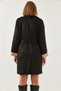 Women's Black Sleeve Garni Detailed Belted Trench Coat 2447 60261004 - 4