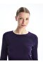 Crew Neck Plain Long Sleeve Women's Bodysuit (W4) - 3