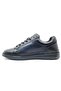 Men's Black Navy Blue Genuine Leather Casual Shoes 4K1Ua18010 - 3
