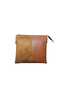 Multi-Compartment Crossbody Bag with Suede Detail Suede Taba - 3