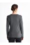 Crew Neck Plain Long Sleeve Women's Bodysuit (W4) - 4