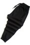Men's Black Winter Sweatpants with Elastic Legs and Fleece Inside