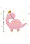 Pink Dinosaur 7 Years Old Pink Color Number Balloon Set Cute Pink Dinosaur Concept Birthday Balloon Set - 5