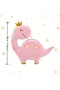 Pink Dinosaur 3 Years Old Pink Color Number Balloon Set Cute Pink Dinosaur Concept Birthday Balloon Set - 5
