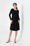 Women's Long Sleeve Suitable for Breastfeeding Detail Hijab Viscose Comfortable Stylish Midi Maternity Dress - 7