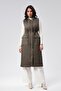 Women's Zipper Detailed Long Quilted Vest