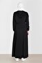 Women's Black K Hooded Skirted Tracksuit Set 42848 - 3