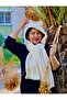 Winter Women's Beanie Scarf with Ears Hooded White Plush Hat Scarf Neck Collar Shawl Windproof - 3