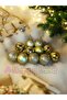 New year's pine tree ornament 4 cm 12 piece gold cute ball gold - 6