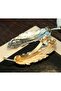 Gold-5 Automatic Hair Clip - So-much Metal Leaf - 3