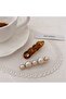 So-Much Women's New Trend 2-Piece Combination Chain Model Side Pen Buckle Brown-Pearl-8