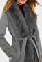 Valerie Wool Blend Regular Fit Detachable Soft Fur Collar Coat 4Bgl099957 Kaba - 5