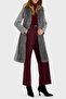 Valerie Wool Blend Regular Fit Detachable Soft Fur Collar Coat 4Bgl099957 Kaba - 3