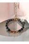 Tibetan Agate - Onyx - Hematite Natural Stone Design Bracelet (Nazar-Courage-Stress-Positive Energy) - 4
