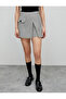 Tweed Shorts Skirt Mini High Waist Pocket Buttoned Flap - 3