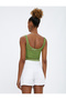 Crop Athlete Mesh Openwork U-Neck Strap Lined - 4