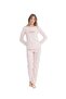 Original Licensed Women's Pink Melange Round Neck Pajamas Set 17122 - 2
